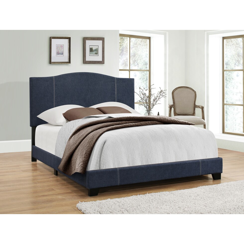 gina blue full bed   