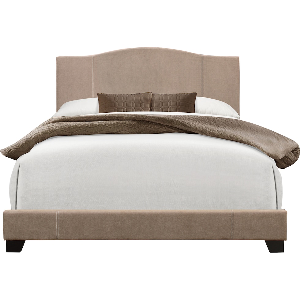 gina light brown full bed   