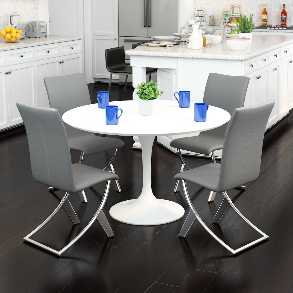 giovanni gray dining chair   