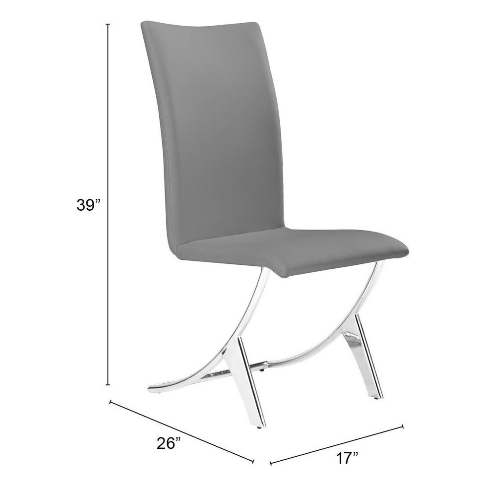 giovanni gray dining chair   