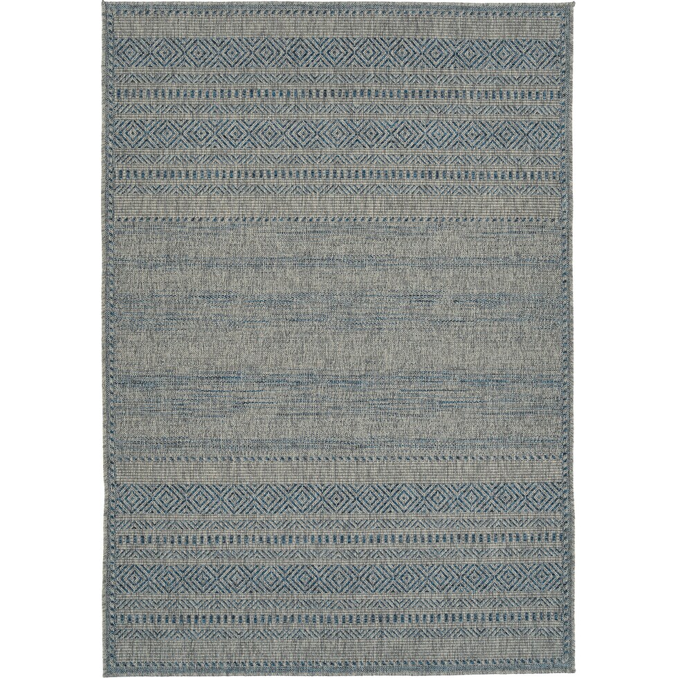 girona blue outdoor area rug   