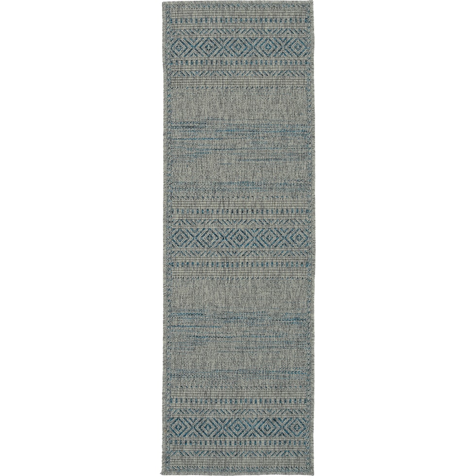 girona blue outdoor area rug   