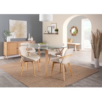 glasgow white dining chair   
