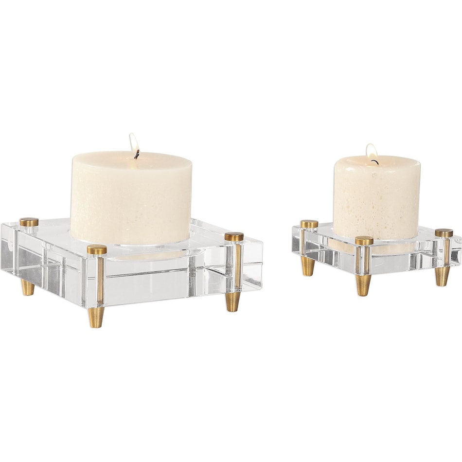 glass candleholders   