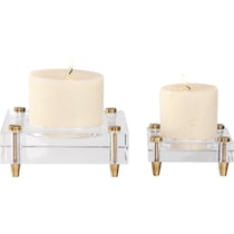 glass candleholders   