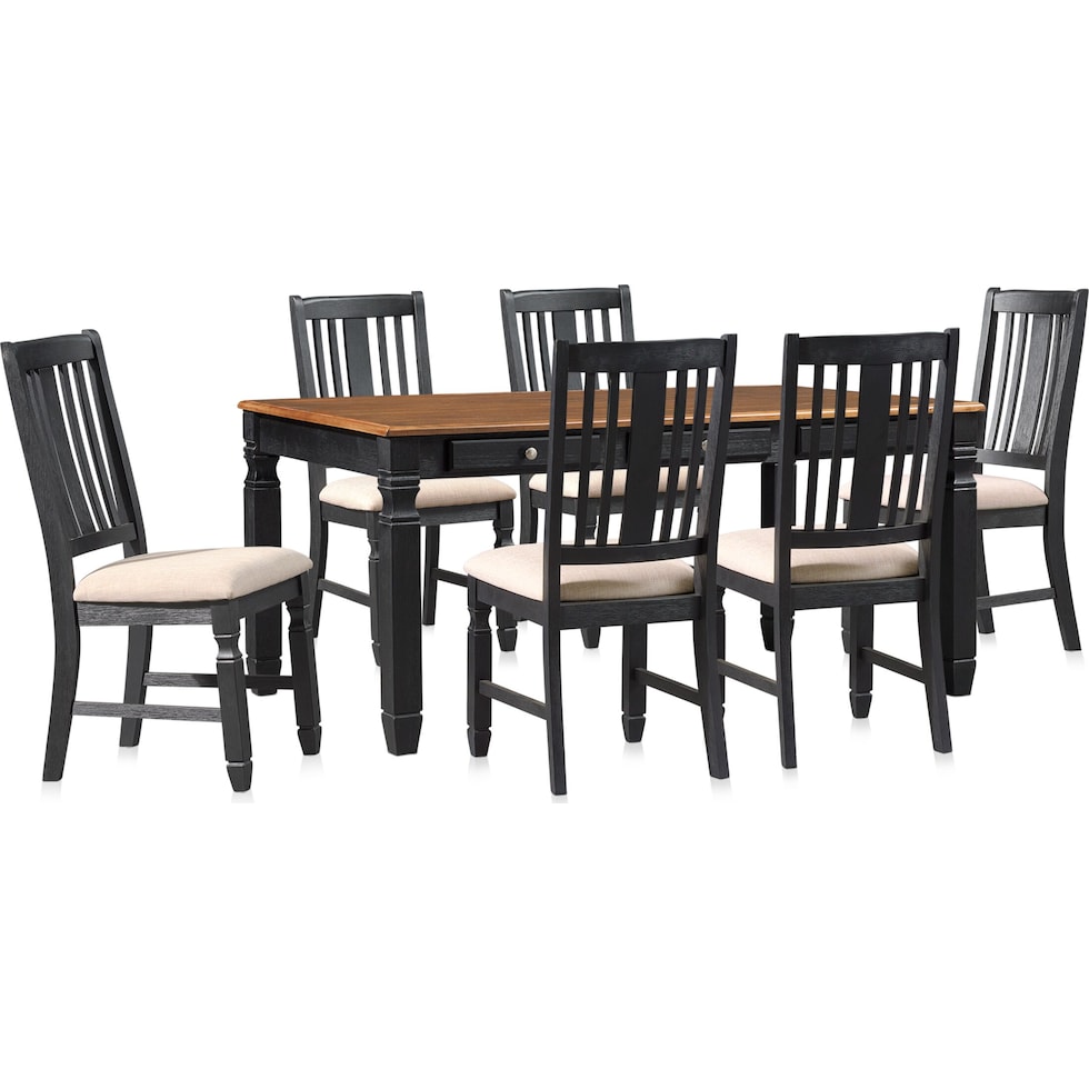 glendale black  pc dining room   