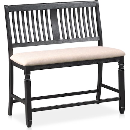 Glendale Counter-Height Bench - Black
