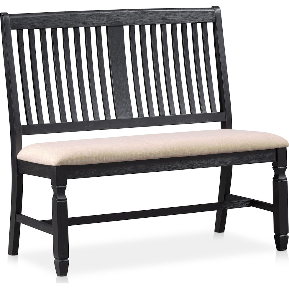 glendale black dining bench   