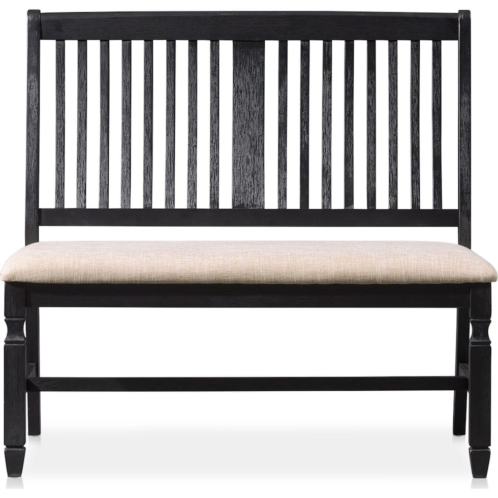 glendale black dining bench   