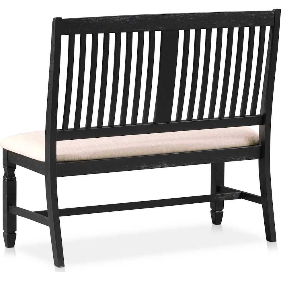 glendale black dining bench   