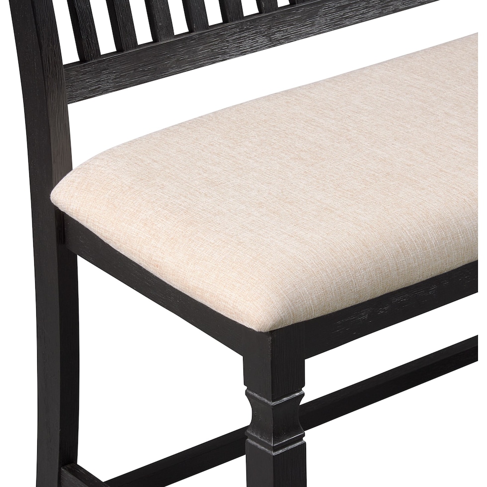 glendale black dining bench   