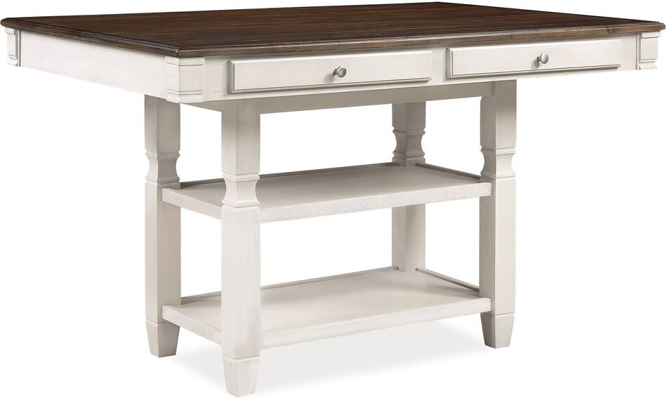 Glendale Kitchen Island, 4 Stools and Bench | American Signature Furniture