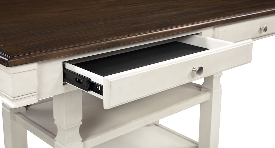 Glendale Kitchen Island, 4 Stools and Bench American Signature Furniture