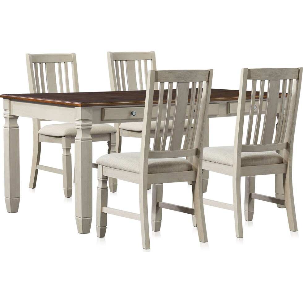 glendale white  pc dining room   