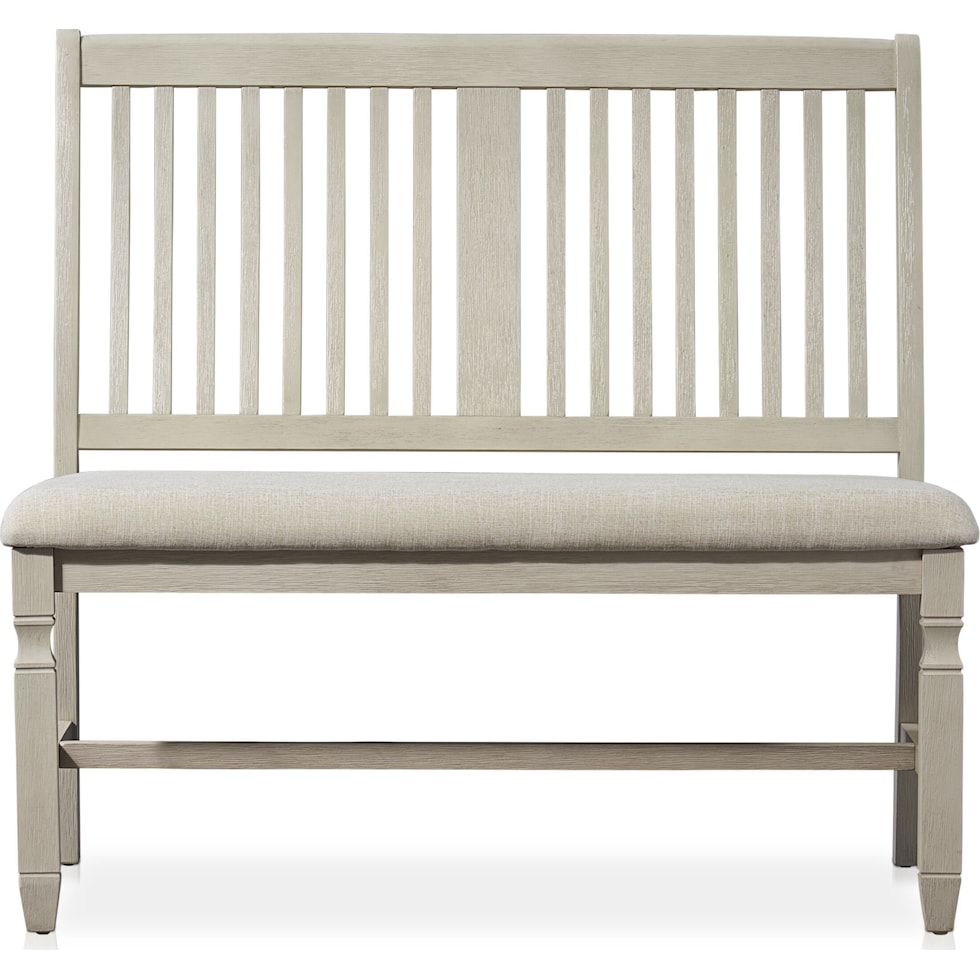 glendale white dining bench   