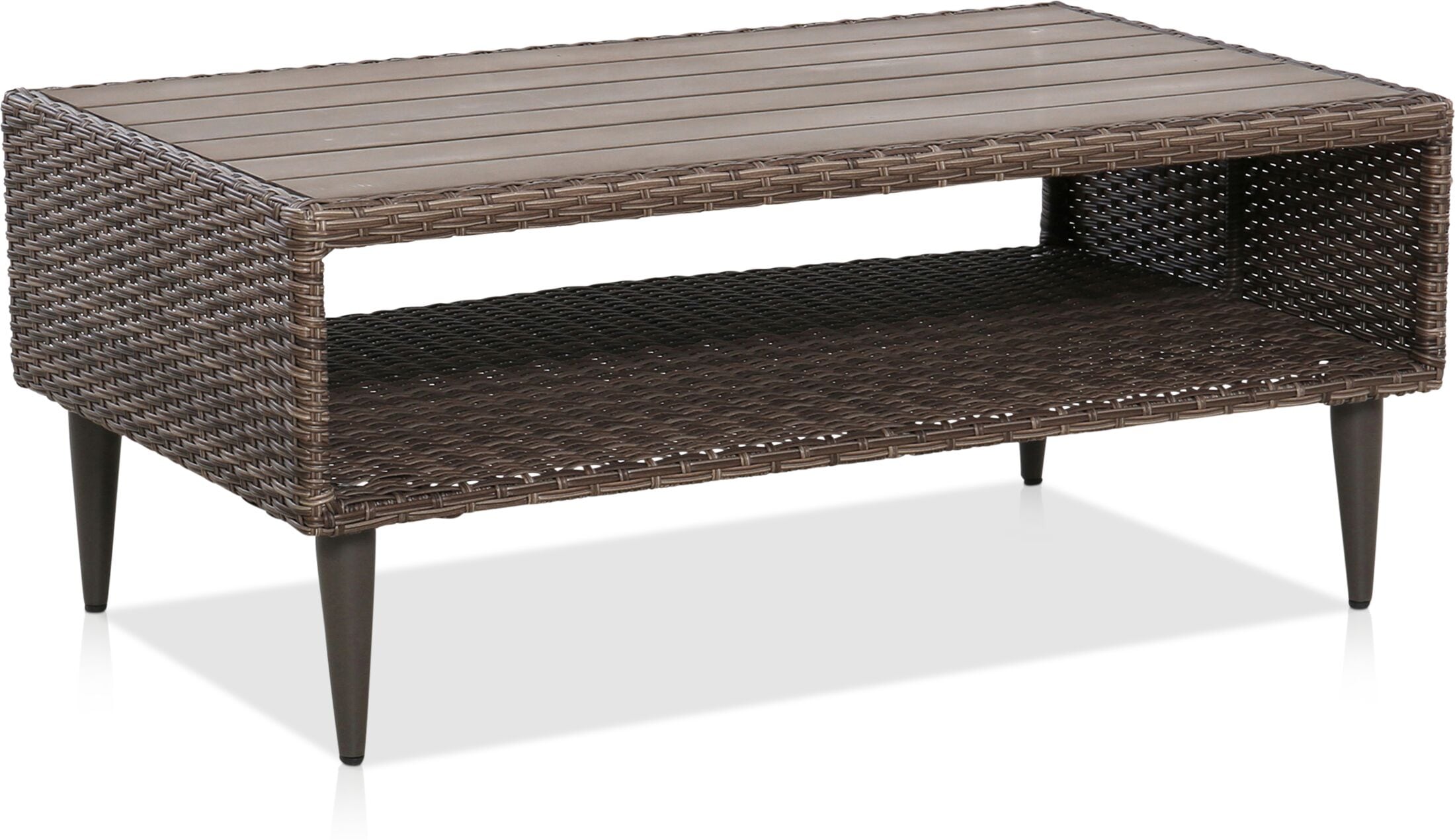 dark brown outdoor coffee table