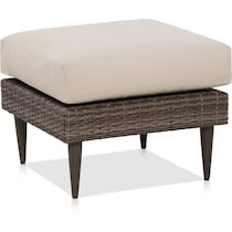 gleneden dark brown outdoor ottoman   