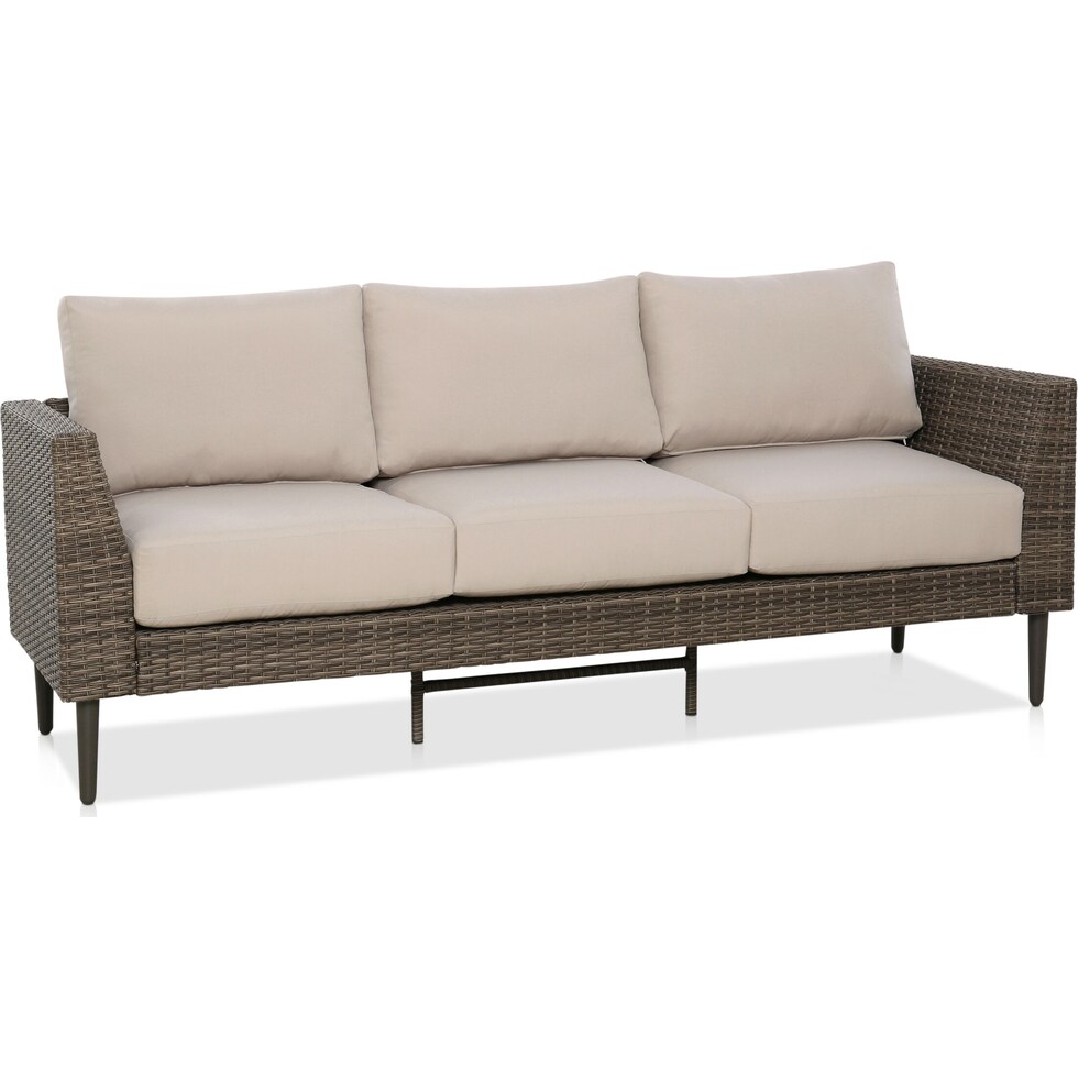 gleneden dark brown outdoor sofa   