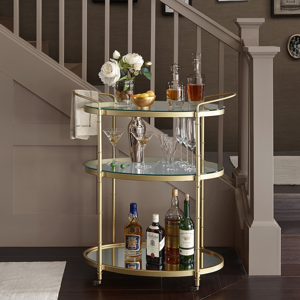 gleneden gold bar cart   