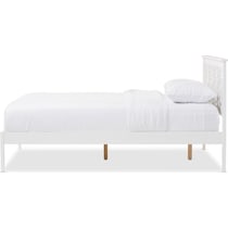 glyn white queen bed   