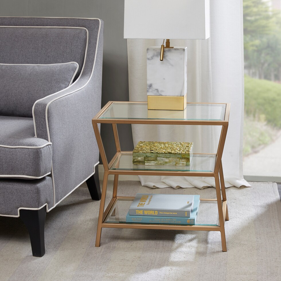 gold accent table   
