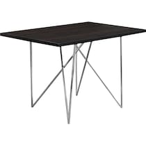 golda brown chrome dining table   