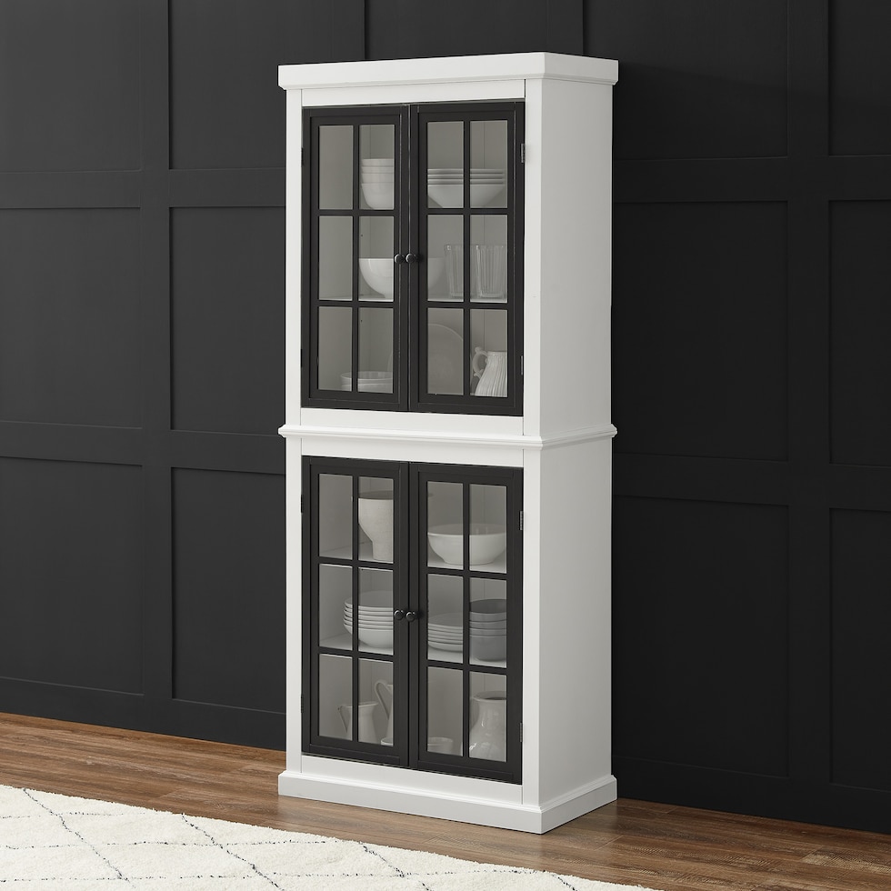 goldie white matte black cabinet   