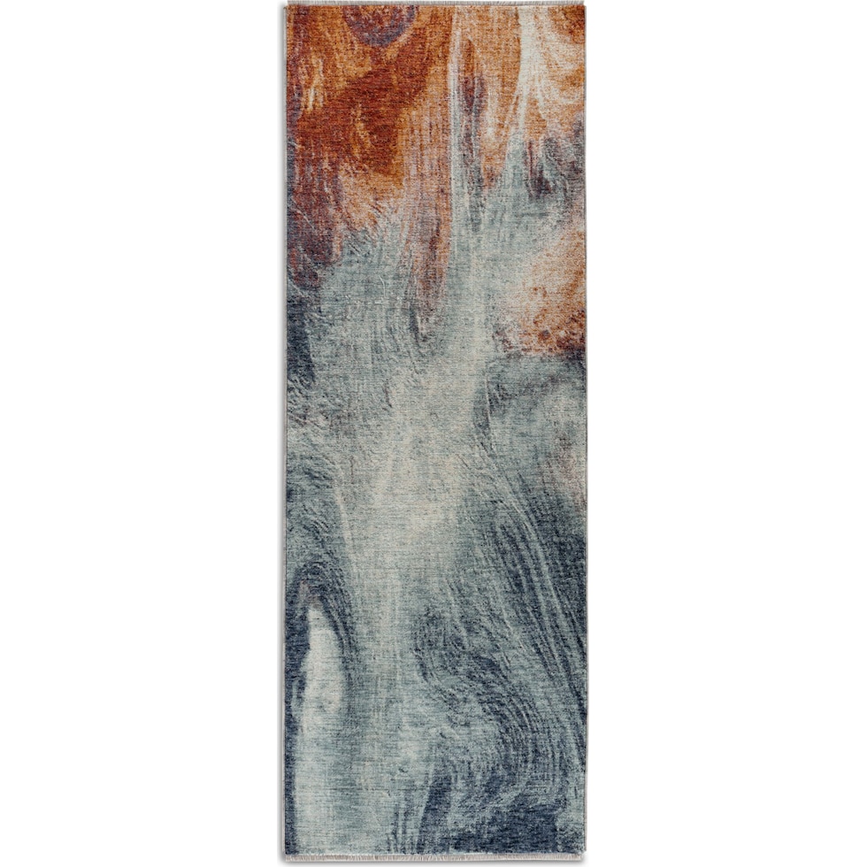 golightly blue orange area rug  x    