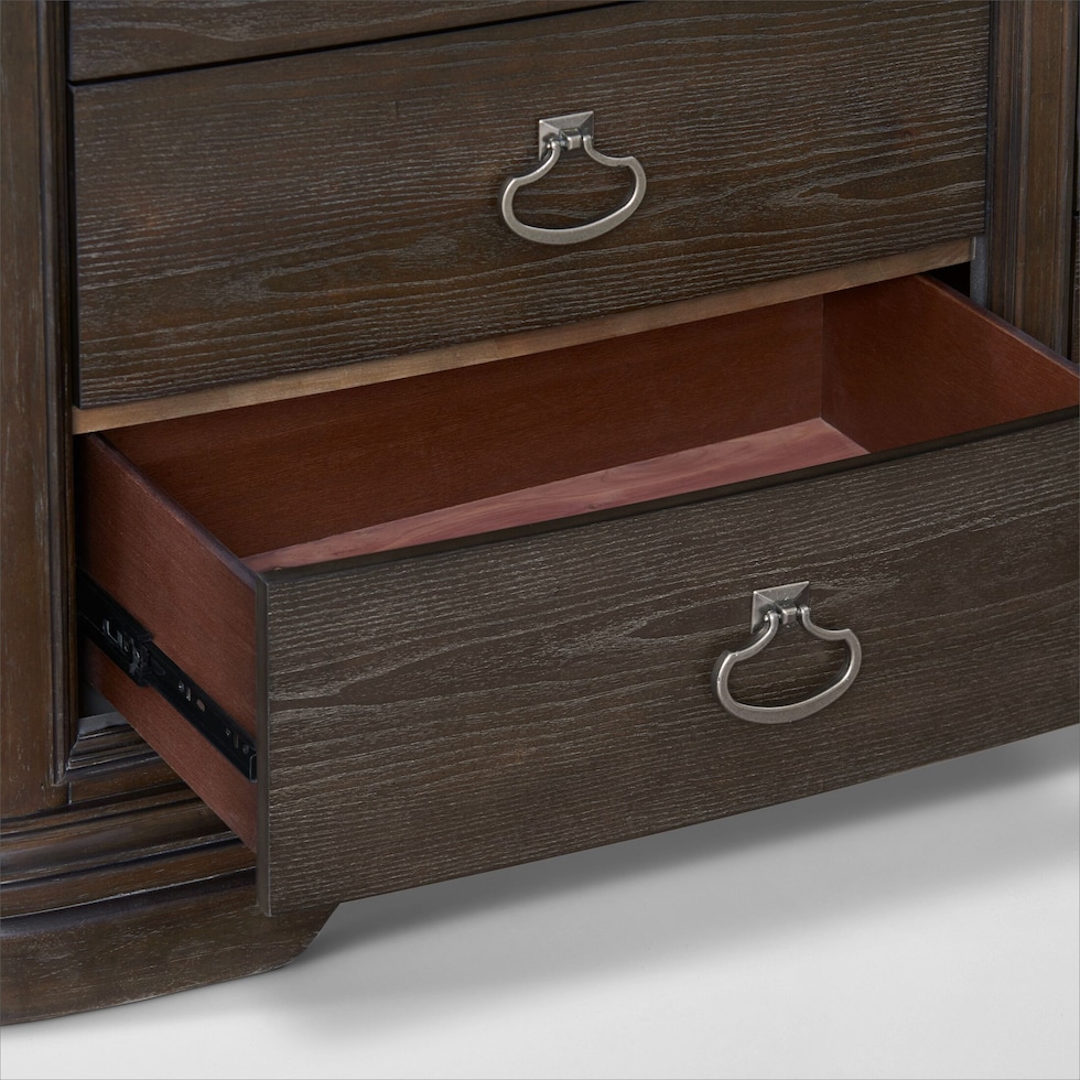 grace bedroom dark brown  pc king bedroom   