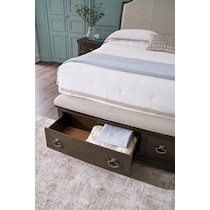 grace bedroom dark brown king bed   