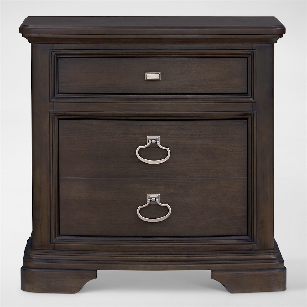 grace bedroom dark brown nightstand   