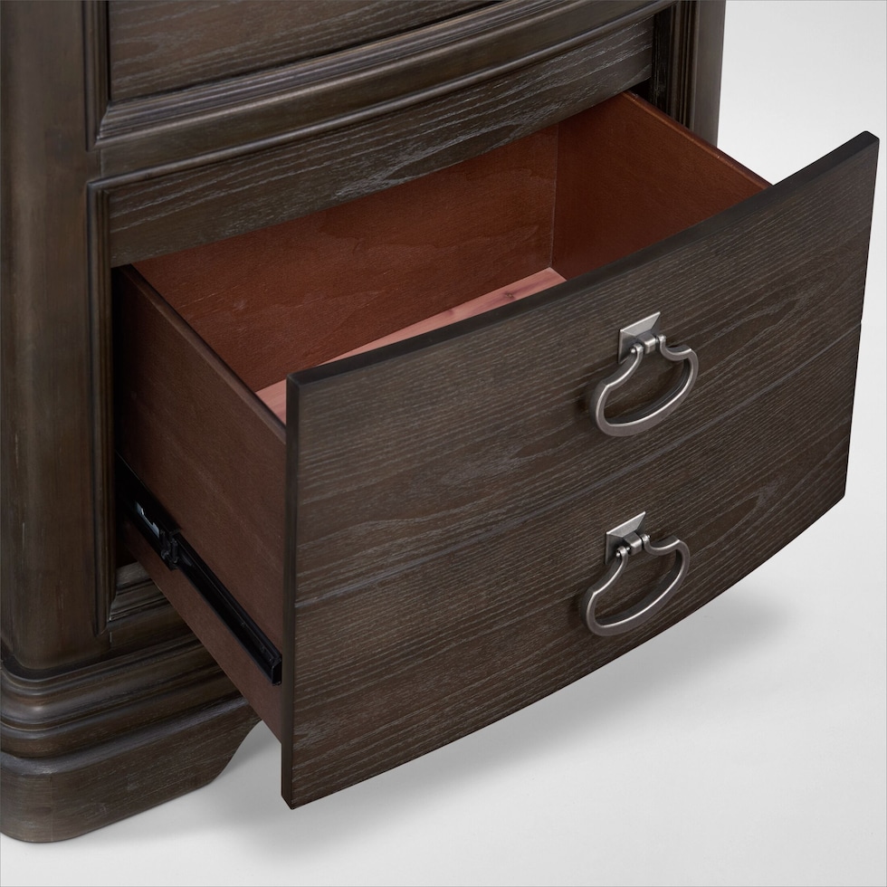 grace bedroom dark brown nightstand   