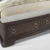 grace bedroom dark brown queen bed   