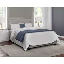 grace gray king upholstered bed   