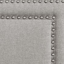 grace gray queen upholstered bed   