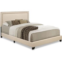 grace white queen upholstered bed   