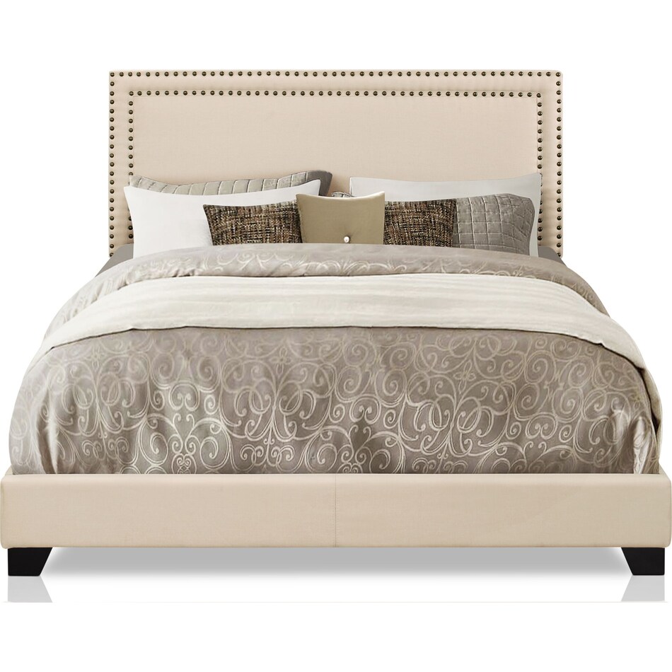 grace white queen upholstered bed   
