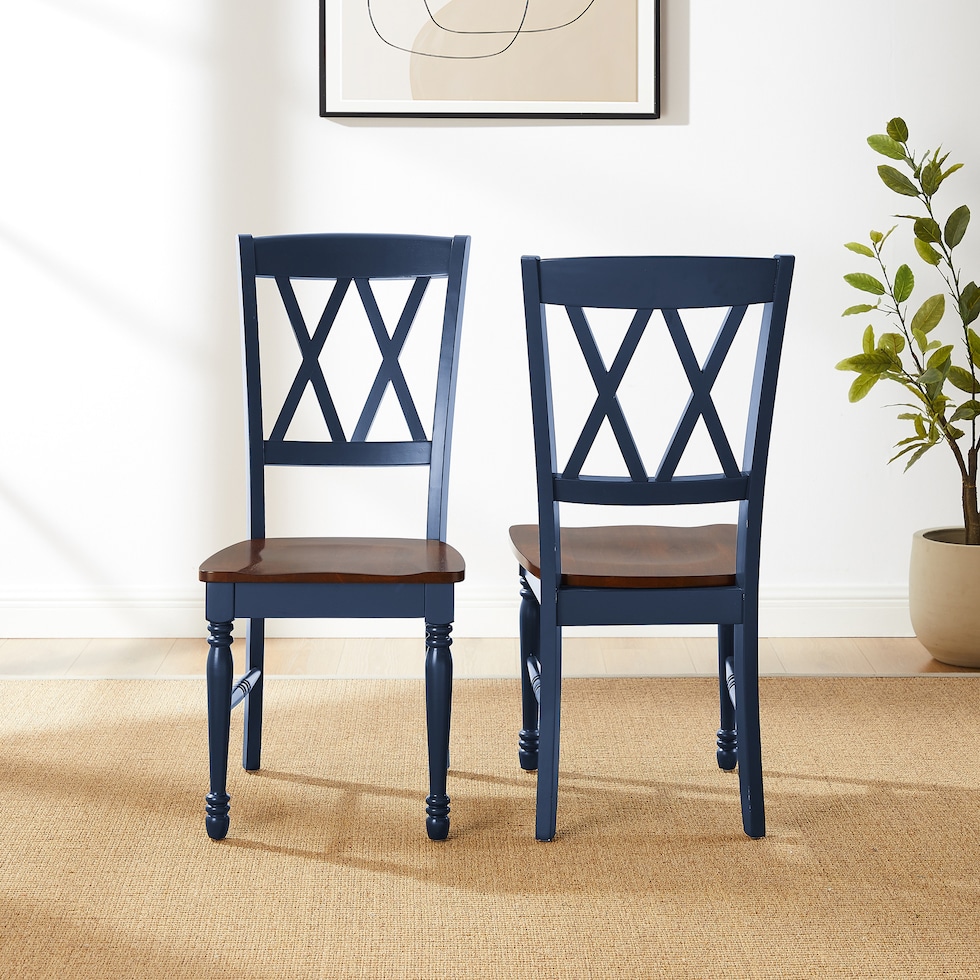 gracie blue dining chair   