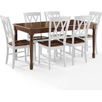 gracie brown white  pc dining room   