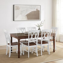 gracie brown white  pc dining room   