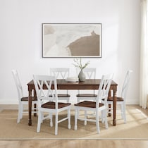 gracie brown white  pc dining room   