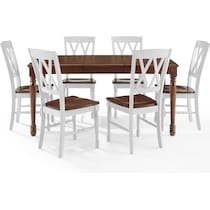 gracie brown white  pc dining room   