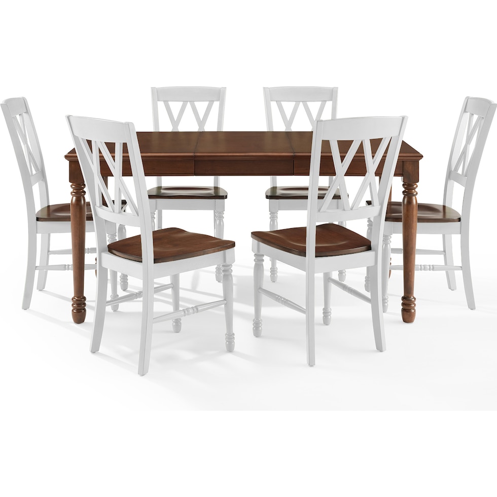 gracie brown white  pc dining room   
