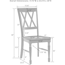 gracie brown white  pc dining room   