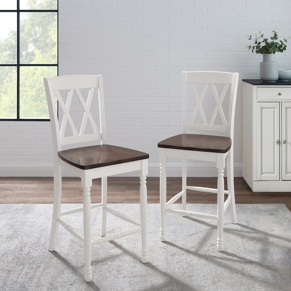 gracie white  pack counter height stools   