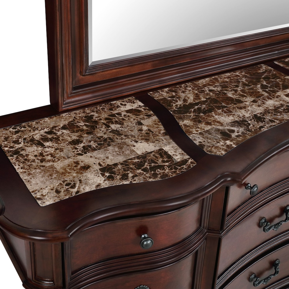 gramercy park dark brown dresser and mirror   