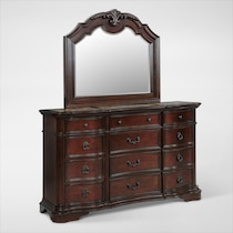 gramercy park dark brown dresser and mirror web   