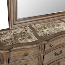gramercy park light brown dresser and mirror   