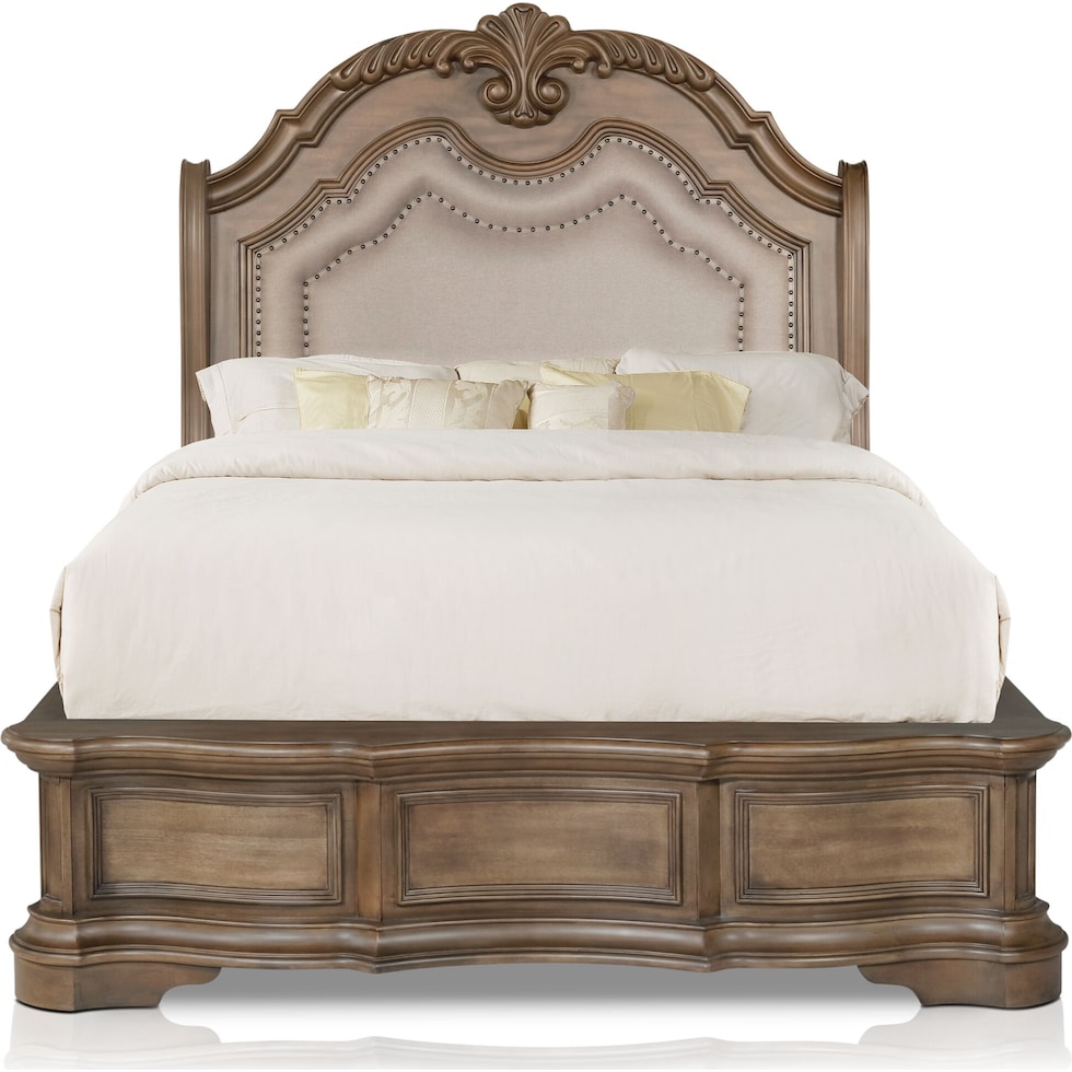 gramercy park light brown king bed   