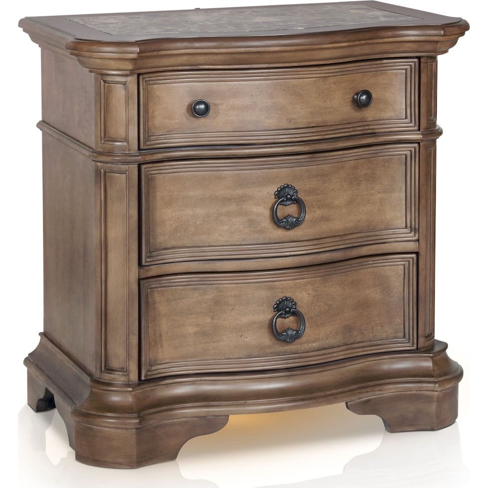 gramercy park light brown nightstand   